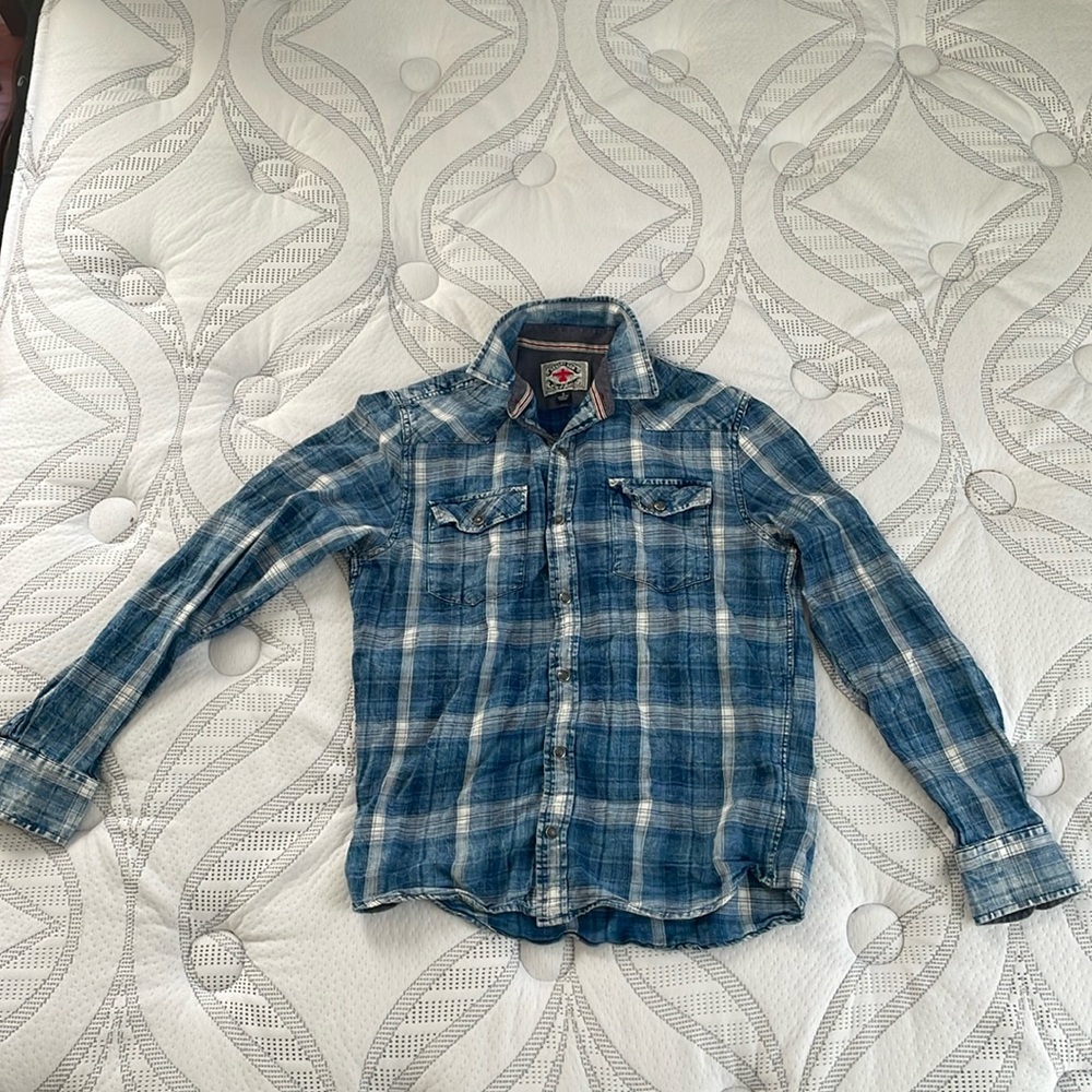 Flag and Anthen Blue flannel